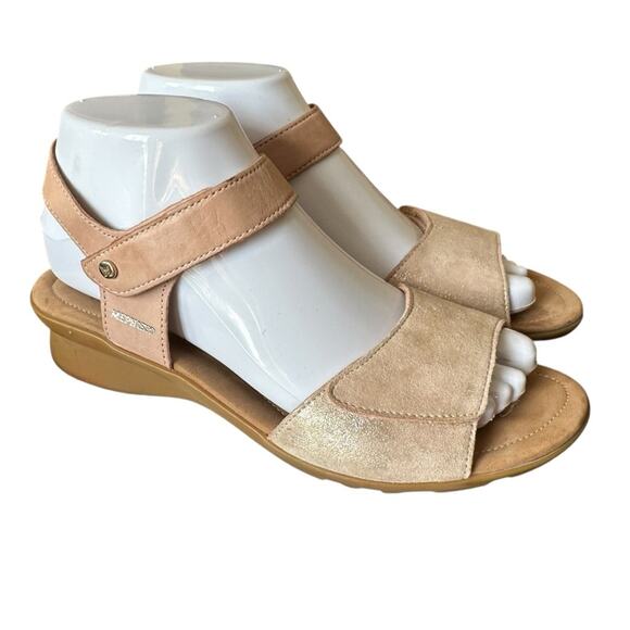 Mephisto Pattie Velcro Sandals Neutral Boho Summer Coastal Mermaid Seashell 7 - Picture 5 of 11